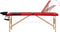 vidaXL - Massagetafel - inklapbaar - 3 - zones - hout - zwart - en - rood