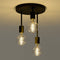 Nolt Plafondlamp - Plafonniere - 3x E27 Lamp - Industrieel - ⌀ 28cm - Zwart