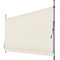 tectake® Klemluifel - Balkonluifel met handzwengel - UV-bestendig en waterafstotend - Breedte 400 cm - Beige