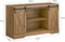 SoBuy FSB60-BR - Onderkast - Bruine Buffetkast met Schuifdeur en Wielen - 120 x 40 x 70 cm