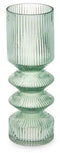 Vaas Strepen Groen Kristal 8 x 23 x 8 cm (8 Stuks)