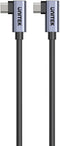 Unitek C14147ABK01-1M - USB-C Kabel - PD 100W 90°/90° - Zwart