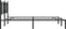 vidaXL - Bedframe - met - hoofdbord - metaal - zwart - 150x200 - cm