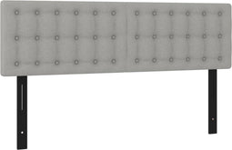 vidaXL - Hoofdborden - 2 - st - 72x5x78/88 - cm - stof - lichtgrijs