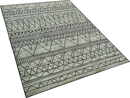 KEBAN - Laagpolig vloerkleed - Zwart - 160 x 230 cm - Polyester