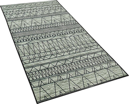 KEBAN - Laagpolig vloerkleed - Zwart - 80 x 150 cm - Polyester