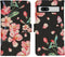 iMoshion Hoesje Geschikt voor Google Pixel 7a Hoesje Met Pasjeshouder - iMoshion Design Softcase Bookcase - Zwart / Blossom Watercolor Black