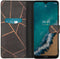 iMoshion Hoesje Geschikt voor Nokia G50 Hoesje Met Pasjeshouder - iMoshion Design Softcase Bookcase - Meerkleurig / Black Graphic
