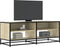 vidaXL - Tv-meubel - 120,5x40x46cm - bewerkt - hout - metaal - sonoma - eikenkleurig