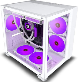 KEDIERS - C770 - Mini Mid-Tower Gaming Behuizing - Met 7 ARGB-Ventilatoren