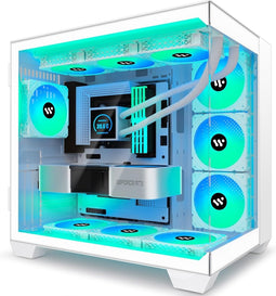 KEDIERS - G100 - ATX Tower Gaming Case - Tempered Glass - 6 ARGB Fans
