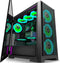KEDIERS PC Behuizing C710 - E-ATX Tower - 7 Vooraf Geïnstalleerde PWM ARGB Ventilatoren - Gehard Glas - Zwart