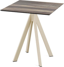 Infinity Terrastafel Zand Frame + Tropical Wood HPL 70x70 cm - Essentials 120031277