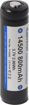 Keeppower 14500 - 800mAh, 3,7 V Li-ionbatterij beschermd