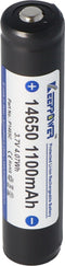 Keeppower 14650 1100 mAh, 3,6 V - 3,7 V Li-ion batterij PCB-beschermd, afmetingen 67,45x14,15
