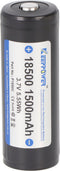 Keeppower 18500 - 1500mAh, 3,6V - 3,7V Li-ionbatterij beschermd