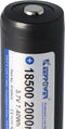 Keeppower 18500 - 2000mAh, 3,6V - 3,7V Li-ionbatterij beschermd
