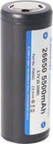 Keeppower 26650 Li-Ion batterij 5500 mAh, 3,6 V - 3,7 V 69,9 x 26,5 mm PCB-beschermd