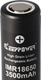 Keeppower IMR18650 - 3500 mAh, 3,6 V - 3,7 V Li-ionbatterij (platte bovenkant)