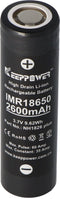 Keeppower IMR18650 Plus 2600 mAh 3,6 V - 3,7 V Li-ionbatterij (US18650VTC5A) min. 2500 mAh typ. 2600 MAh maximale stroomtoevoer van 35 A (platte bovenkant) inclusief batterijbeschermingsdoos