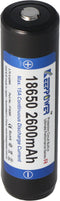 Keeppower R 18650 2600 mAh 3,6 V - 3,7 V Li-ionbatterij beschermd (positieve pool verhoogd)