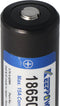Keeppower R 18650 2600 mAh 3,6 V - 3,7 V Li-ionbatterij beschermd (positieve pool verhoogd)