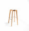 Keeve Stapelbare barkruk wit, berkenhouten frame en kunststof zitting - SET VAN 4