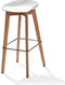 Keeve Stapelbare barkruk wit low, berkenhouten frame en kunststof zitting - SET VAN 4