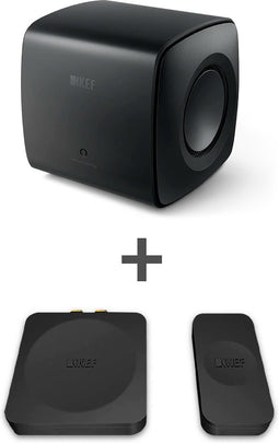 KEF Combi Deal KC62 Subwoofer + KW1 Adapter kit - Zwart