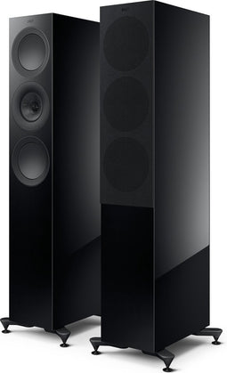 KEF R7 meta vloerstaande luidspreker - zwart hoogglans