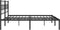 vidaXL - Bedframe - met - hoofdbord - metaal - zwart - 193x203 - cm