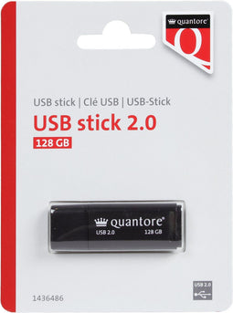 USB-stick Quantore 128GB 2.0 zwart | 400 stuks
