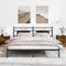 vidaXL - Bedframe - zonder - matras - 183x203 - cm - spaanplaat - gerookt - eiken