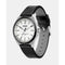 Hugo Boss Zwart Leren Horloge Met Analoge Wijzerplaat