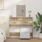 vidaXL - Kaptafel - met - Lades - in - Sonoma - Eiken - - - 100x41x140 - cm