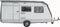 Campout Caravanhoes - 5,18 tot 5,79 x 2,50 m - Beschermt tegen regen sneeuw stof vuil en uv-straling - Grijs
