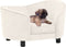 vidaXL - Hondenbank - 69x49x40 - cm - pluche - bordeauxrood