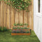 vidaXL - Tuinplanter - 3-Lagen - 90x90x35 - cm - Verweerd - staal