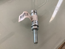 keilbout met moer. 1 stuks. m8 x 75 mm. lang. verzinkt. Deltafix.