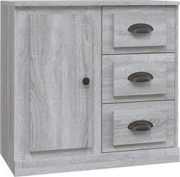 vidaXL - Dressoir - 70x35,5x67,5 - cm - bewerkt - hout - grijs - sonoma - eikenkleurig