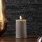 Luxe Led kaars - stompkaars - Sand - 7.5 x 12.5 cm - Deluxe Homeart - met paraffine laag