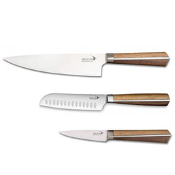 Déglon Luxe Messenset - Geschenkset - HIGH-WOODS met Schilmes, Santoku en Koksmes