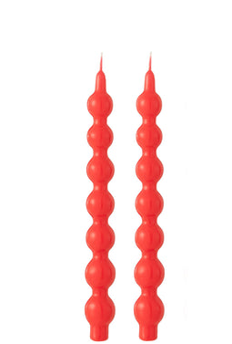 J-Line kaars Kalebas - rood - 5U - doos van 2