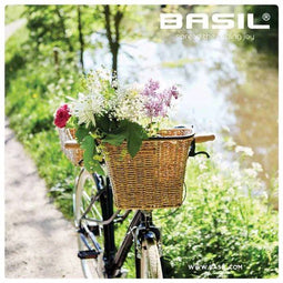 Basil Bremen Rattan Look KF Fietsmand - Afneembaar - Kunststof - Seagrass