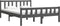 vidaXL - Bedframe - massief - hout - grijs - 135x190 - cm