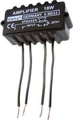 Kemo M033N Mono-versterker Module 9 V/DC, 12 V/DC, 18 V/DC, 20 V/DC 18 W 4 Ω