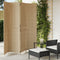 vidaXL - Kamerscherm - 4 - panelen - poly - rattan - beige