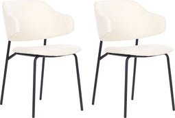 KENAI - Eetkamerstoel set van 2 - Crème - Polyester