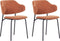 KENAI - Eetkamerstoel set van 2 - Oranje - Polyester