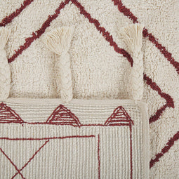 KENITRA - Laagpolig vloerkleed - Wit - 80 x 150 cm - Katoen